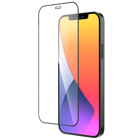 For iPhone 12 Pro Max hoco 0.33mm 2.5D Shatterproof Ultra-fine Edge Full-screen HD Tempered Film(Black) - iPhone 12 Pro Max Tempered Glass by hoco | Online Shopping South Africa | PMC Jewellery | Buy Now Pay Later Mobicred