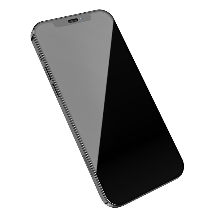 For iPhone 12 Pro Max hoco 0.33mm 2.5D Shatterproof Ultra-fine Edge Full-screen HD Tempered Film(Black) - iPhone 12 Pro Max Tempered Glass by hoco | Online Shopping South Africa | PMC Jewellery | Buy Now Pay Later Mobicred