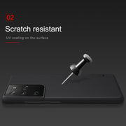 For Samsung Galaxy S21 Ultra 5G NILLKIN Frosted Concave-convex Texture PC Protective Case(Black)