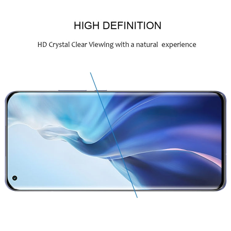 For Xiaomi Mi 11 (Edge Glue) 25 PCS 9H HD 3D Curved Edge Tempered Glass Film(Black)