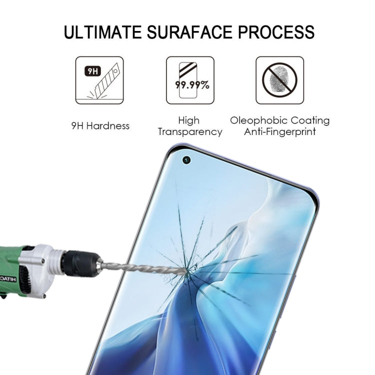 For Xiaomi Mi 11 (Edge Glue) 25 PCS 9H HD 3D Curved Edge Tempered Glass Film(Black)