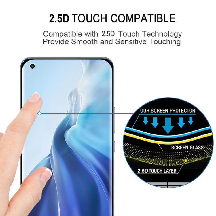 For Xiaomi Mi 11 (Full Glue) 25 PCS 9H HD 3D Curved Edge Tempered Glass Film(Black)