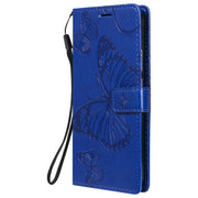 For Nokia 3.4 3D Butterflies Embossing Pattern Horizontal Flip Leather Case with Holder & Card Slot & Wallet(Blue)