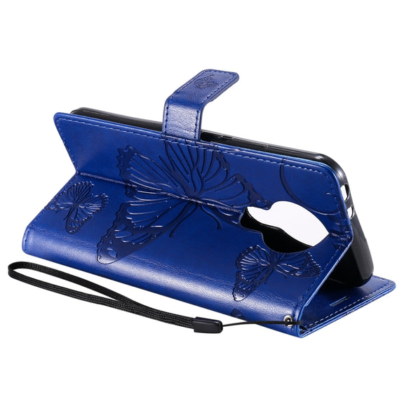 For Nokia 3.4 3D Butterflies Embossing Pattern Horizontal Flip Leather Case with Holder & Card Slot & Wallet(Blue)