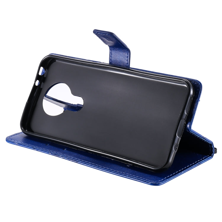 For Nokia 3.4 3D Butterflies Embossing Pattern Horizontal Flip Leather Case with Holder & Card Slot & Wallet(Blue)