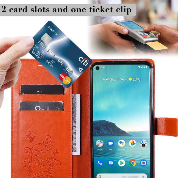 For Nokia 3.4 3D Butterflies Embossing Pattern Horizontal Flip Leather Case with Holder & Card Slot & Wallet(Blue)