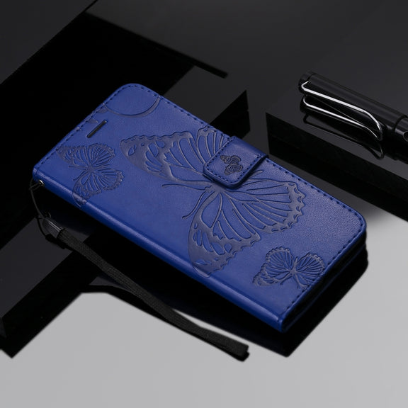 For Nokia 3.4 3D Butterflies Embossing Pattern Horizontal Flip Leather Case with Holder & Card Slot & Wallet(Blue)