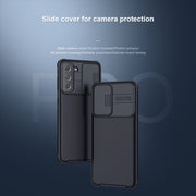 For Samsung Galaxy S21 5G NILLKIN Black Mirror Pro Series Camshield Full Coverage Dust-proof Scratch Resistant Phone Case(Black)