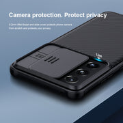 For Samsung Galaxy S21 Ultra 5G NILLKIN Black Mirror Pro Series Camshield Full Coverage Dust-proof Scratch Resistant Phone Case(Black)