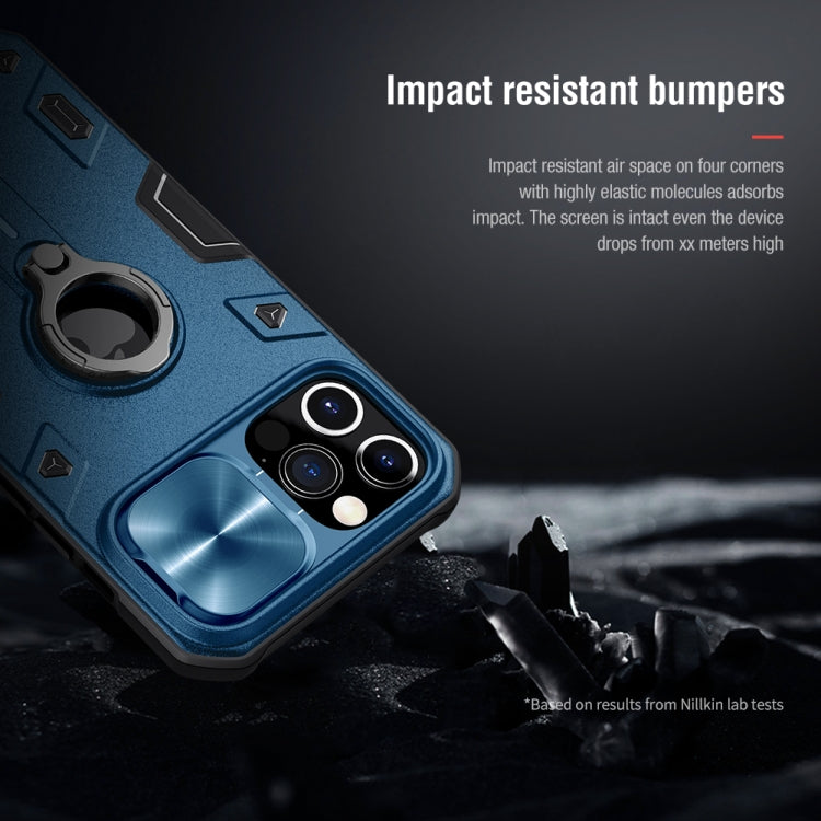 For iPhone 12 Pro Max NILLKIN Shockproof CamShield Armor Protective Case with Invisible Ring Holder(Blue) - iPhone 12 / 12 Pro Cases by NILLKIN | Online Shopping South Africa | PMC TechLife
