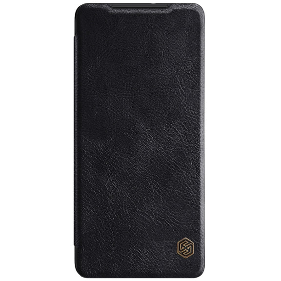 For Samsung Galaxy S21 Ultra 5G NILLKIN QIN Series Crazy Horse Texture Horizontal Flip Leather Case with Card Slot(Black)