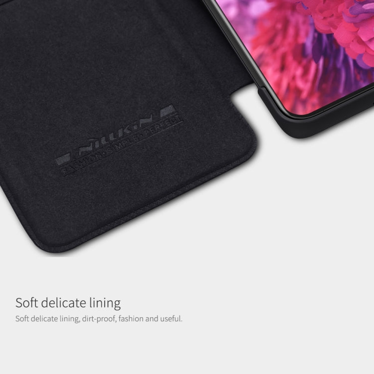 For Samsung Galaxy S21 Ultra 5G NILLKIN QIN Series Crazy Horse Texture Horizontal Flip Leather Case with Card Slot(Black)