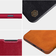 For OnePlus Nord N100 NILLKIN QIN Series Crazy Horse Texture Horizontal Flip Leather Case with Card Slot(Red)