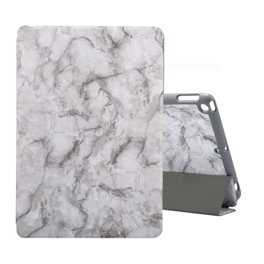 For iPad 10.2 inch Marble Texture Pattern Horizontal Flip Leather Case, with Three-folding Holder & Pen Slot & Sleep / Wake-up Function(Black Grey) - free shipping - PMC Jewellery - Order now!