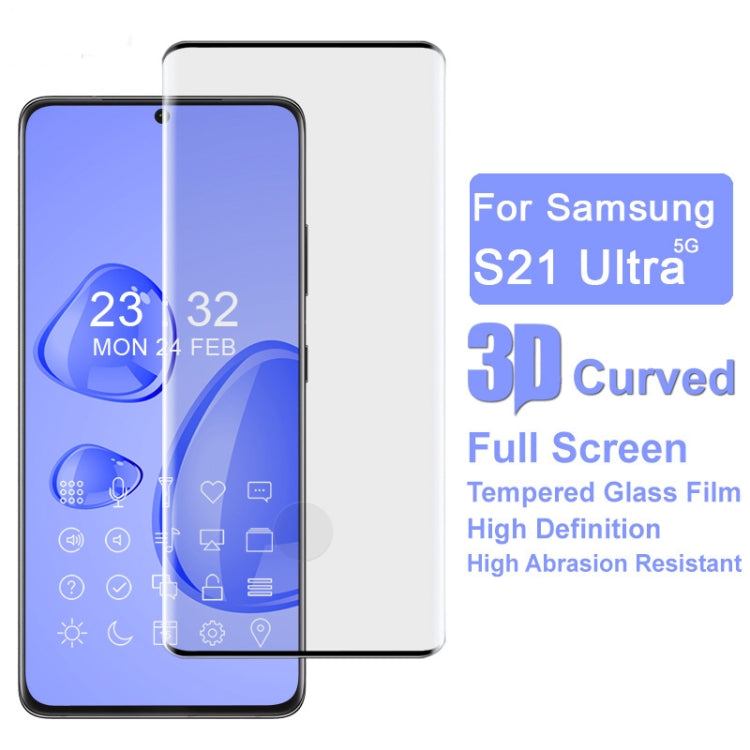 For Samsung Galaxy S21 Ultra 5G IMAK 3D Curved Full Screen Tempered Glass Film