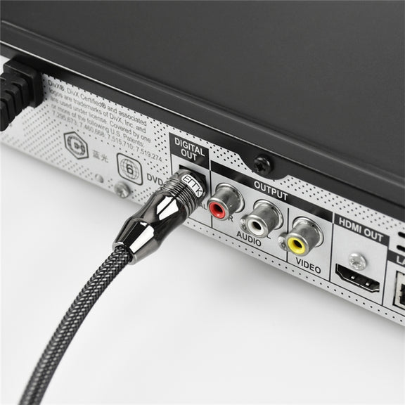 EMK OD6.0mm 3.5mm Digital Sound Toslink to Mini Toslink Digital Optical Audio Cable, Length:2m