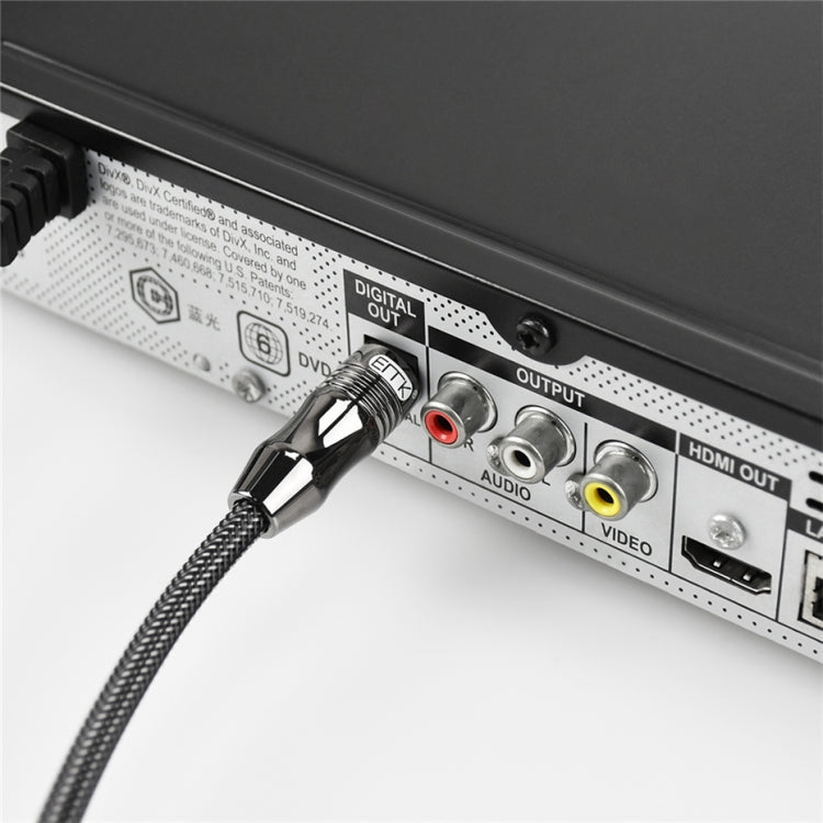 EMK OD6.0mm 3.5mm Digital Sound Toslink to Mini Toslink Digital Optical Audio Cable, Length:2m