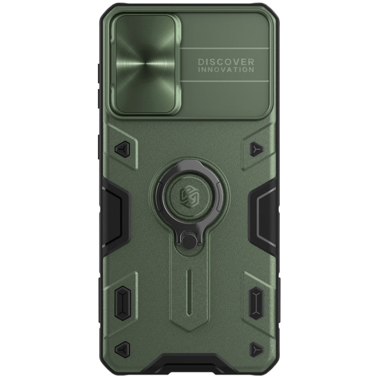 For Samsung Galaxy S21+ 5G NILLKIN Shockproof CamShield Armor Protective Case with Invisible Ring Holder(Green) - free shipping - PMC TechLife - Order now!