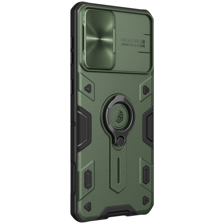 For Samsung Galaxy S21+ 5G NILLKIN Shockproof CamShield Armor Protective Case with Invisible Ring Holder(Green) - free shipping - PMC TechLife - Order now!