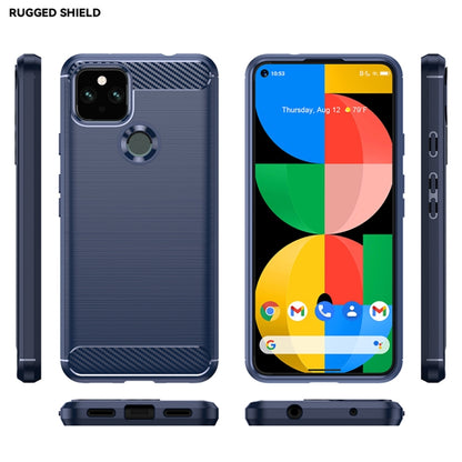 For Google Pixel 5a Brushed Texture Carbon Fiber TPU Case(Navy Blue) - free shipping - PMC Jewellery - Order now!