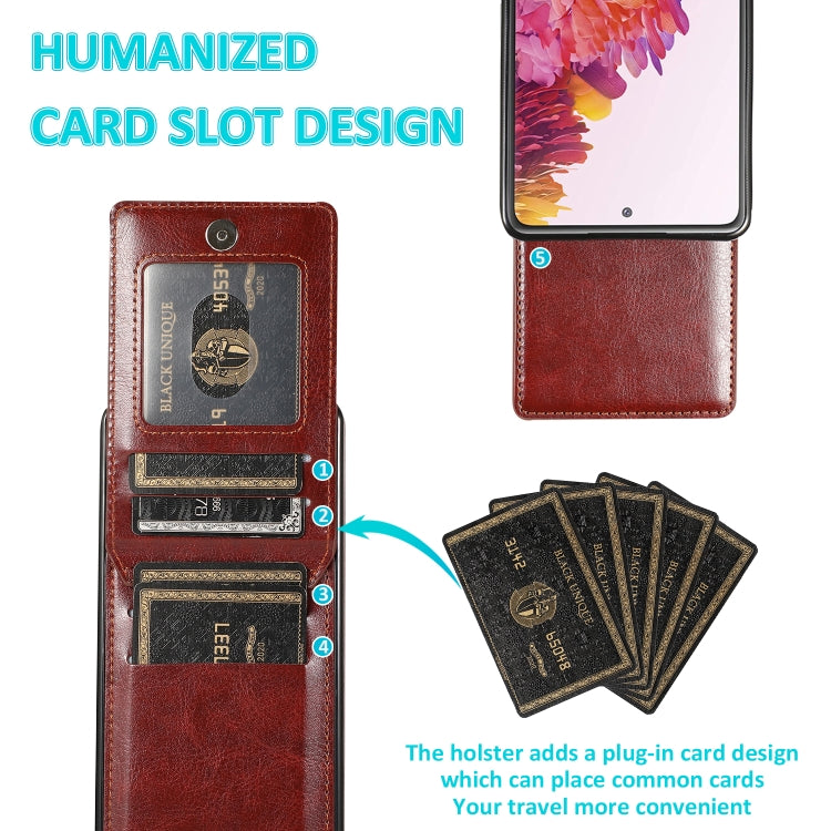 For Samsung Galaxy S20 FE Solid Color PC + TPU Protective Case with Holder & Card Slots(Brown) - Galaxy S20 FE Cases by PMC TechLife | Online Shopping South Africa | PMC TechLife | Buy Now Pay Later Mobicred