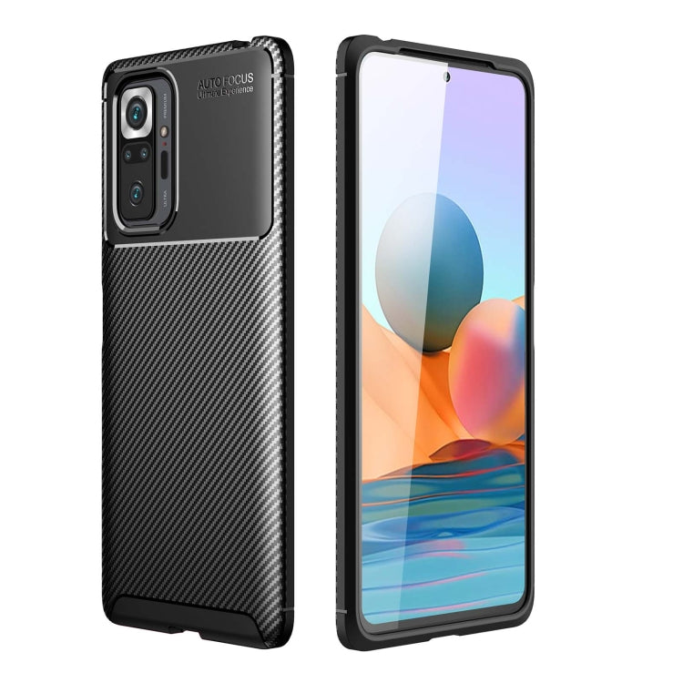 For Xiaomi Redmi Note 10 Pro / Note 10 Pro Max Carbon Fiber Texture Shockproof TPU Case(Black) - Xiaomi Cases by PMC TechLife | Online Shopping South Africa | PMC TechLife | Buy Now Pay Later Mobicred