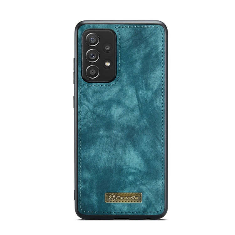For Samsung Galaxy A52 5G / 4G CaseMe Detachable Multifunctional Horizontal Flip Leather Case, with Card Slot & Holder & Zipper Wallet & Photo Frame(Blue)