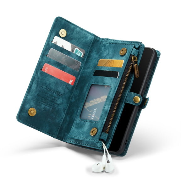 For Samsung Galaxy A52 5G / 4G CaseMe Detachable Multifunctional Horizontal Flip Leather Case, with Card Slot & Holder & Zipper Wallet & Photo Frame(Blue)