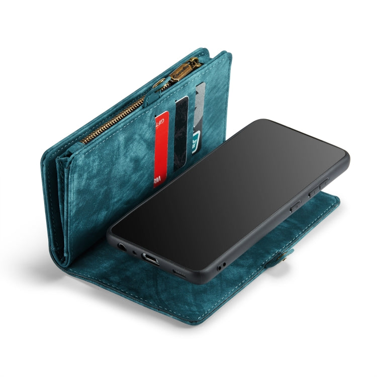 For Samsung Galaxy A52 5G / 4G CaseMe Detachable Multifunctional Horizontal Flip Leather Case, with Card Slot & Holder & Zipper Wallet & Photo Frame(Blue)