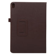 For Lenovo Smart Tab M10 / P10 10.1 inch Litchi Texture Solid Color Horizontal Flip Leather Case with Holder & Pen Slot(Brown)