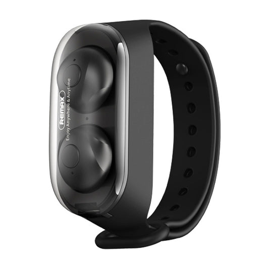 Remax TWS-15 Bluetooth 5.0 Portable Wristband Style True Wireless Stereo Earphone(Black) - free shipping - PMC Jewellery - Order now!