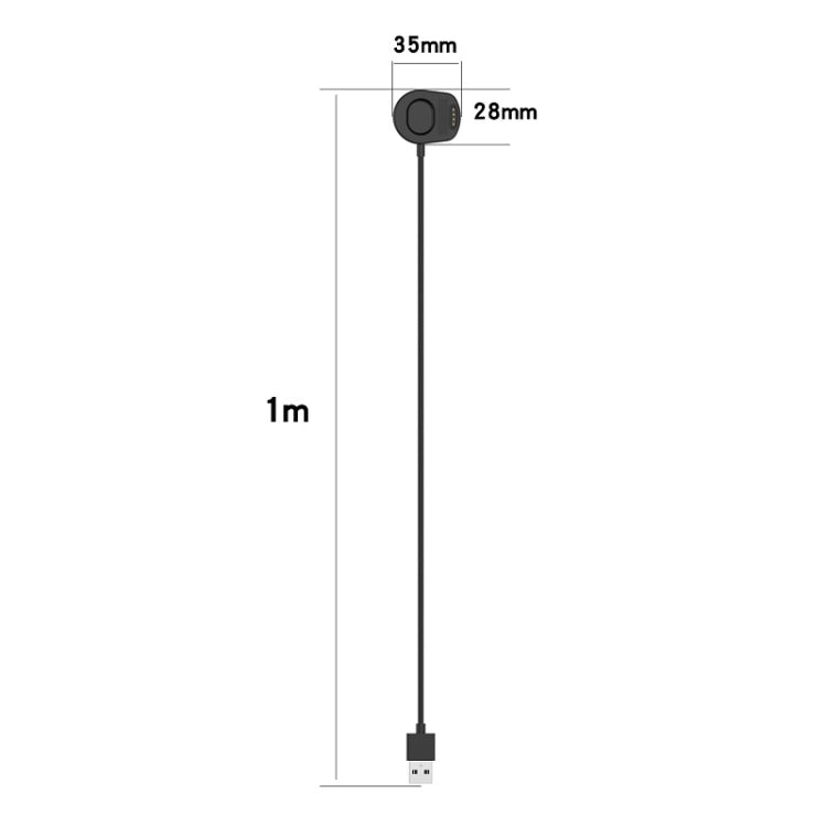 For Suunto 7 USB Magnetic Charging Cable Charger with Data Function & Chip Protection, Length: 1m(Black) -  by PMC Jewellery | Online Shopping South Africa | PMC Jewellery | Buy Now Pay Later Mobicred