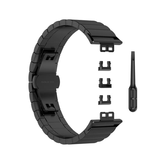 For Huawei Watch Fit Stainless Steel Watch Band(Black) - Watch Bands by PMC Jewellery | Online Shopping South Africa | PMC Jewellery | Buy Now Pay Later Mobicred