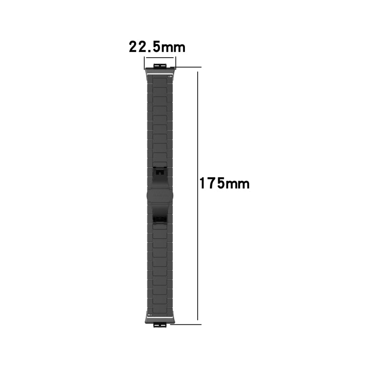For Huawei Watch Fit Stainless Steel Watch Band(Black) - Watch Bands by PMC Jewellery | Online Shopping South Africa | PMC Jewellery | Buy Now Pay Later Mobicred