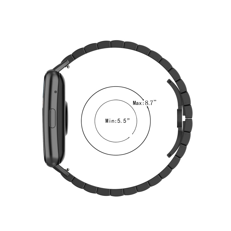 For Huawei Watch Fit Stainless Steel Watch Band(Black) - Watch Bands by PMC Jewellery | Online Shopping South Africa | PMC Jewellery | Buy Now Pay Later Mobicred