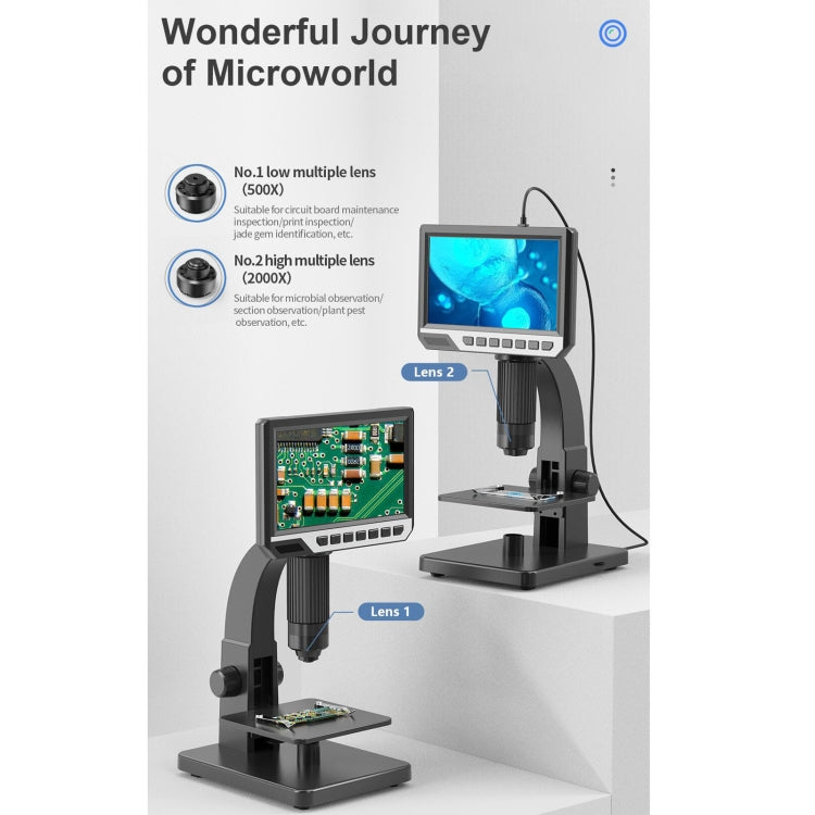 inskam315 7 inch IPS Screen 2000X 12MP HD Digital Microscope - free shipping - PMC Jewellery - Order now!