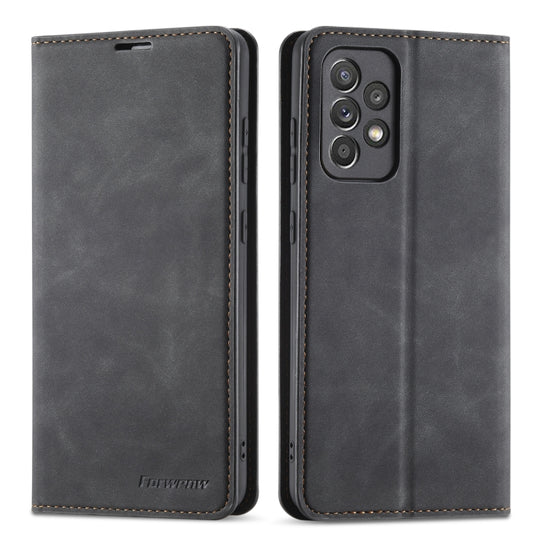 For Samsung Galaxy A52 5G / 4G Forwenw Dream Series Oil Edge Strong Magnetism Horizontal Flip Leather Case with Holder & Card Slots & Wallet & Photo Frame(Black) - Galaxy Phone Cases by Forwenw | Online Shopping South Africa | PMC Jewellery | Buy Now Pay Later Mobicred