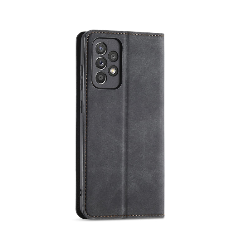 For Samsung Galaxy A52 5G / 4G Forwenw Dream Series Oil Edge Strong Magnetism Horizontal Flip Leather Case with Holder & Card Slots & Wallet & Photo Frame(Black) - Galaxy Phone Cases by Forwenw | Online Shopping South Africa | PMC Jewellery | Buy Now Pay Later Mobicred