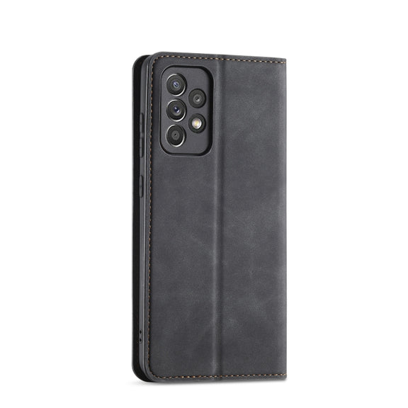 For Samsung Galaxy A52 5G / 4G Forwenw Dream Series Oil Edge Strong Magnetism Horizontal Flip Leather Case with Holder & Card Slots & Wallet & Photo Frame(Black)
