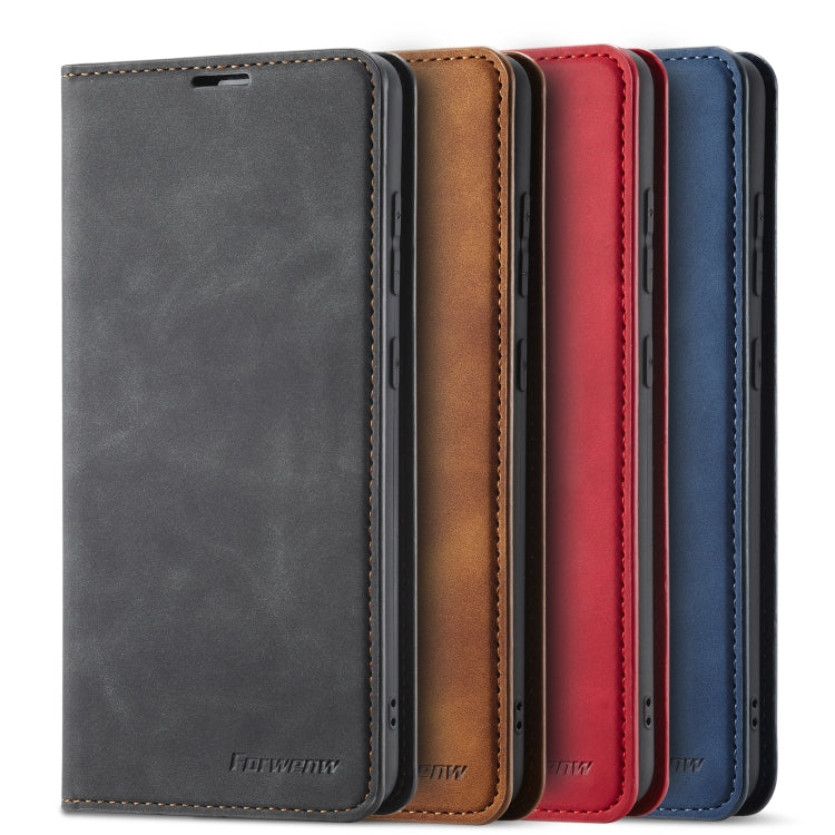 For Samsung Galaxy A52 5G / 4G Forwenw Dream Series Oil Edge Strong Magnetism Horizontal Flip Leather Case with Holder & Card Slots & Wallet & Photo Frame(Black) - Galaxy Phone Cases by Forwenw | Online Shopping South Africa | PMC Jewellery | Buy Now Pay Later Mobicred
