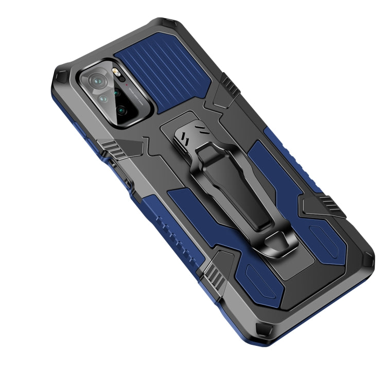 For Xiaomi Redmi Note 10 / 10S Armor Warrior Shockproof PC + TPU Protective Case(Blue)