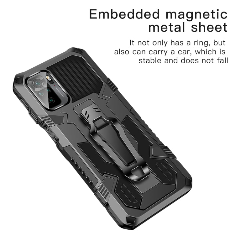 For Xiaomi Redmi Note 10 / 10S Armor Warrior Shockproof PC + TPU Protective Case(Blue)