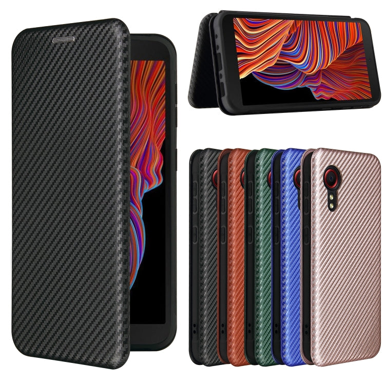 For Samsung Galaxy Xcover 5 Carbon Fiber Texture Horizontal Flip TPU + PC + PU Leather Case with Card Slot(Black) - free shipping - PMC TechLife - Order now!
