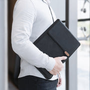 NILLKIN Water Wave Texture Versatile Laptop Sleeve For 14.0 inch and Below(Black)