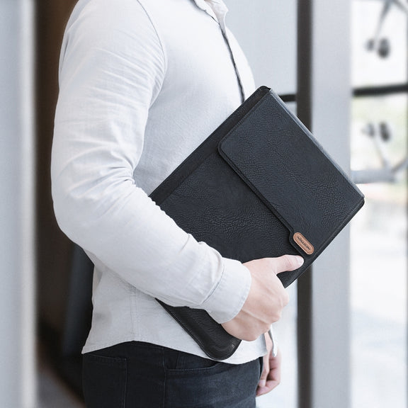 NILLKIN Water Wave Texture Versatile Laptop Sleeve For 14.0 inch and Below(Black)