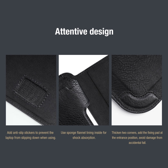 NILLKIN Water Wave Texture Versatile Laptop Sleeve For 14.0 inch and Below(Brown)