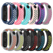 For Xiaomi Mi Band 6 (CA8856) Breathable Silicone Watch Band with Holes(Grey+Orange)