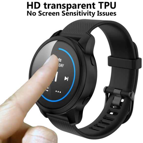 Electroplating Full Coverage TPU Protective Case for Garmin Venu(Black)