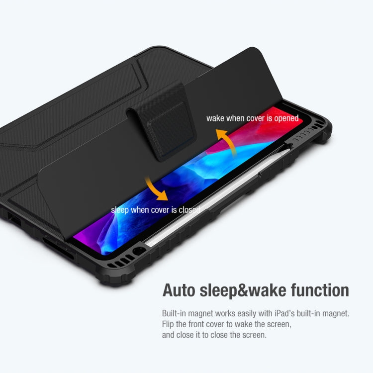 NILLKIN Armoured Pro Flip Cover Leather Case With Stand & Pen Slot & Sleep Function For iPad Air 2022 / 2020 10.9 / Air 4 / Pro 11 inch (2020) - free shipping - PMC Jewellery - Order now!