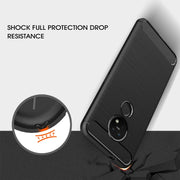 For Nokia 7.2 & 6.2 Brushed Texture Carbon Fiber TPU Protective Case(Black)